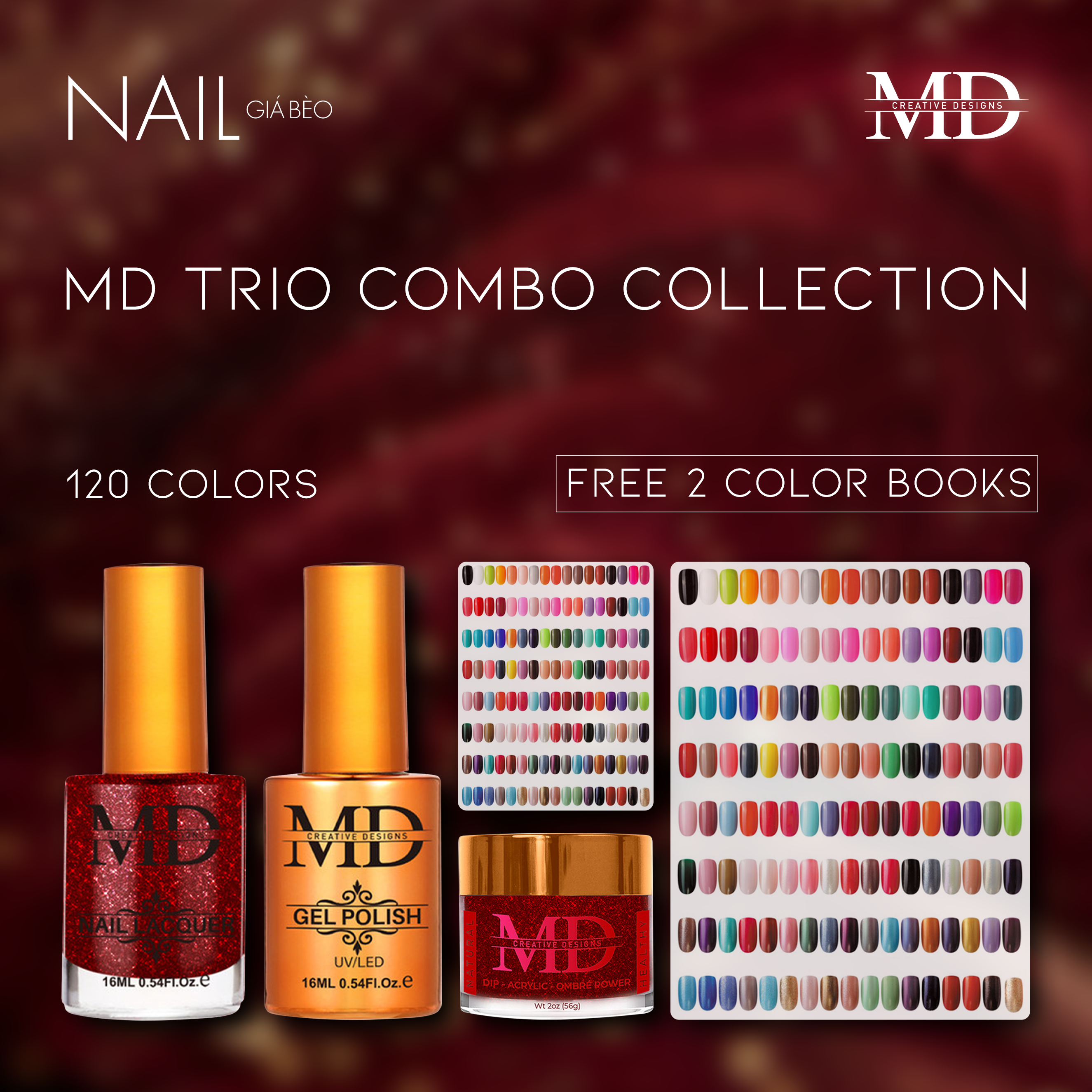 MD TRIO Combo Collection 120 colors - Free 2 Color Books