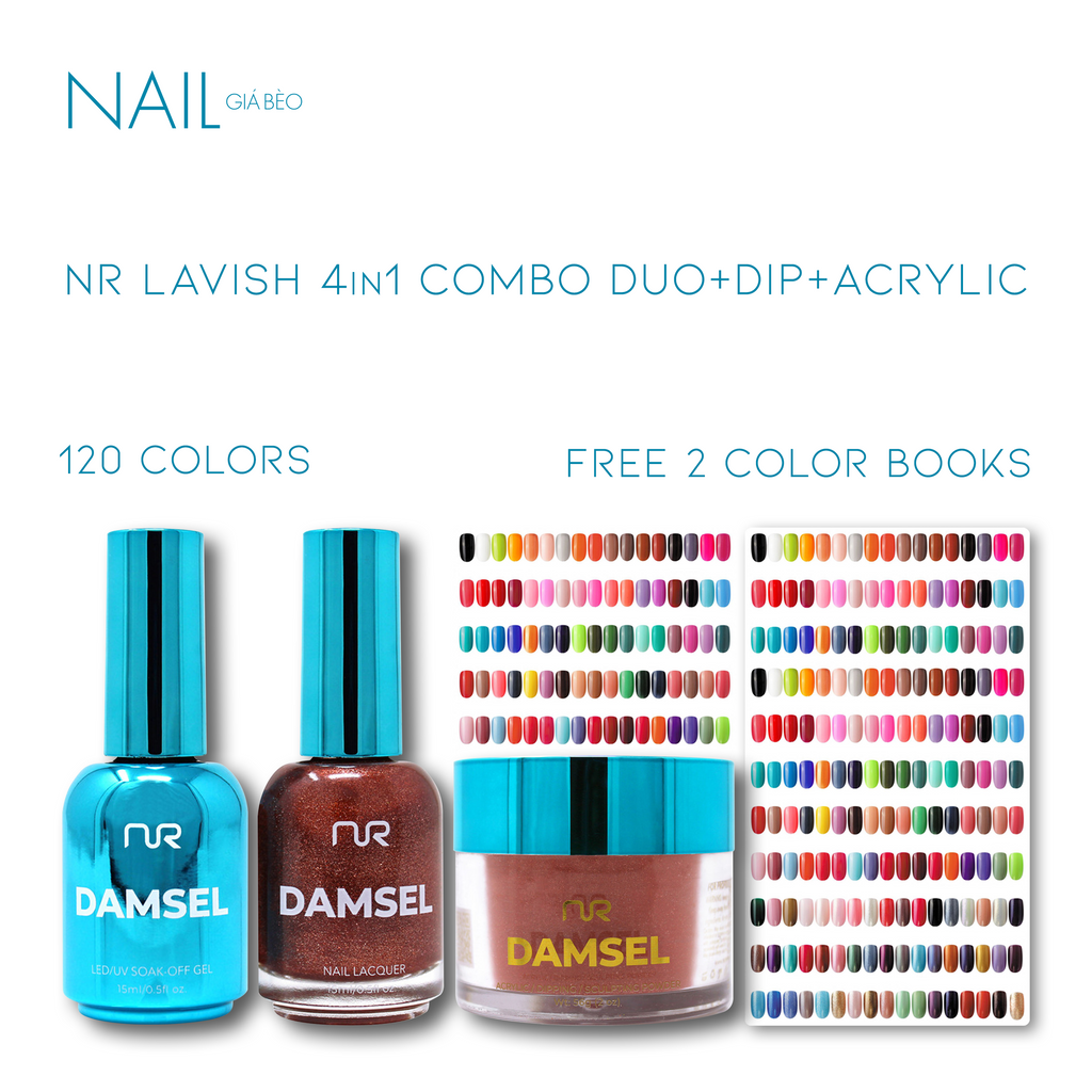 NR LAVISH 4in1 COMBO: DUO+DIP+ACRYLIC - 120 COLORS (#1 - #120)